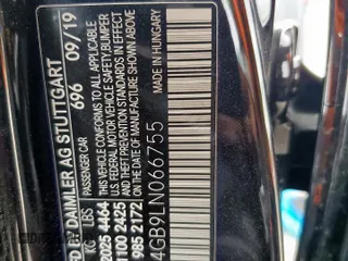2020 Mercedes-Benz CLA 250 with VIN WDD5J4GB9LN066755, listed as a Copart auction lot 51023305 with 84,345 mi miles and Salvage Title. Bid and sale history available at DreamBid. Image 14.