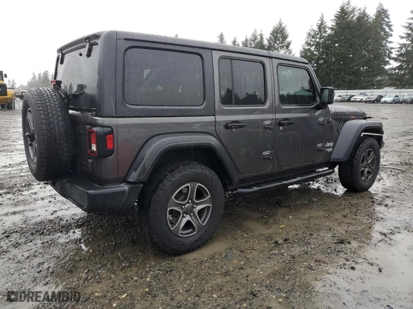 2018 Jeep Wrangler Unlimited Sport S with VIN 1C4HJXDG1JW292174, listed as a Copart auction lot 46544505 with 123,653 mi miles and Salvage Title. Bid and sale history available at carsss.com. Image 3.
