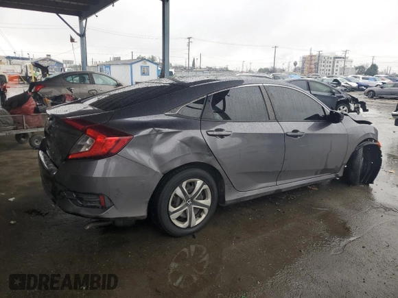 2018 Honda Civic Sedan LX with VIN 2HGFC2F50JH602542, listed as a Copart auction lot 48079095 with 58,041 mi miles and Salvage Title. Bid and sale history available at carsss.com. Image 3.