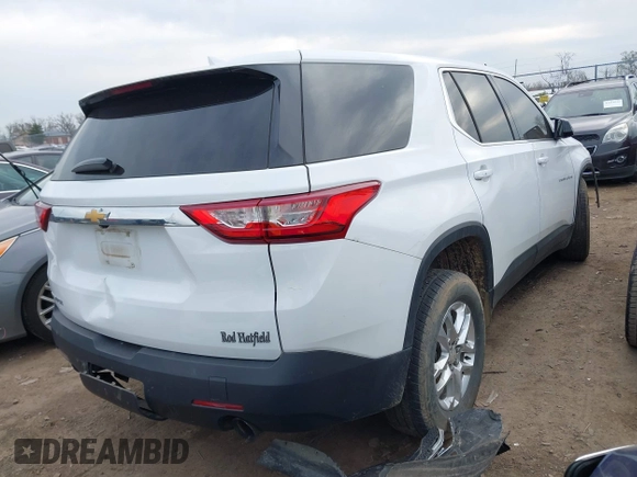 2020 Chevrolet Traverse LS z VIN 1GNERFKW7LJ258845, wystawiony jako IAAI lot #42013350 z przebiegiem 106 649 mil mil oraz . Historia ofert i sprzedaży dostępna na DreamBid. Obrazek 4.