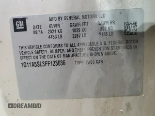 2015 Chevrolet Malibu LS with VIN 1G11A5SL3FF123036, listed as a Copart auction lot 54309675 with 142,905 mi miles and Salvage Title. Bid and sale history available at DreamBid. Image 12.