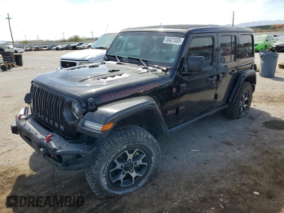 2020 Jeep Wrangler Unlimited Rubicon with VIN 1C4HJXFN8LW126037, listed as a Copart auction lot 50421535 with 52,275 mi miles and Salvage title. Bid and sale history available at DreamBid. Image 1.