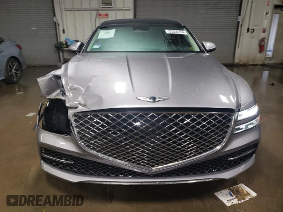 2021 Genesis G80 2.5T with VIN KMTGB4SC0MU044619, listed as a Copart auction lot 80350164 with 26,297 mi miles and Salvage Title. Bid and sale history available at DreamBid. Image 5.