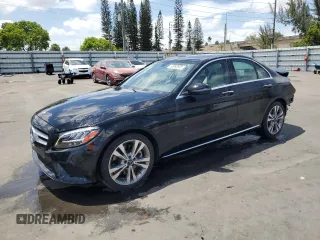 2019 Mercedes-Benz C 300 with VIN WDDWF8DB2KR482025, listed as a Copart auction lot 53960605 with 23,292 mi miles and Salvage Title. Bid and sale history available at DreamBid. Image 1.