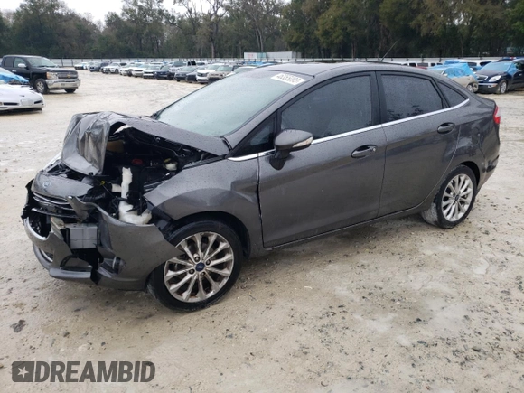 2017 Ford Fiesta Titanium with VIN 3FADP4CJ4HM123260, listed as a Copart auction lot 46355095 with 69,398 mi miles and Salvage Title. Bid and sale history available at carsss.com. Image 1.