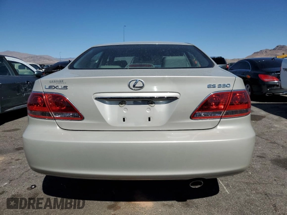 2005 Lexus ES 330 with VIN JTHBA30G655116705, listed as a Copart auction lot 49739605 with 74,077 mi miles and Salvage Title. Bid and sale history available at carsss.com. Image 6.