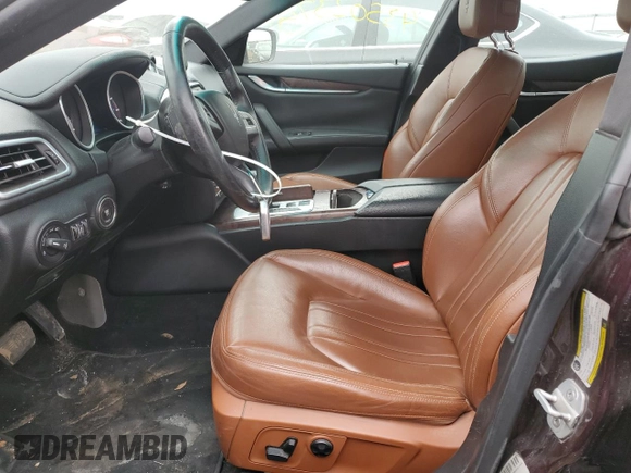 2015 Maserati Ghibli S Q4 with VIN ZAM57RTA1F1145377, listed as a Copart auction lot 43502375 with 58,046 mi miles and Salvage Title. Bid and sale history available at carsss.com. Image 7.