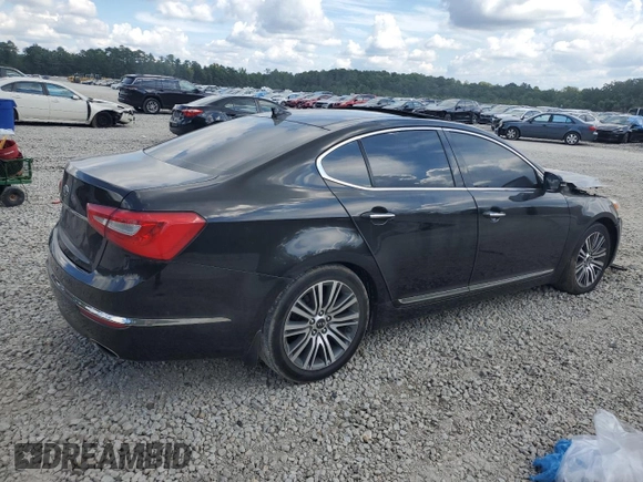 2014 Kia Cadenza Premium with VIN KNALN4D75E5132210, listed as a Copart auction lot 71395584 with 134,266 mi miles and Salvage Title. Bid and sale history available at carsss.com. Image 3.
