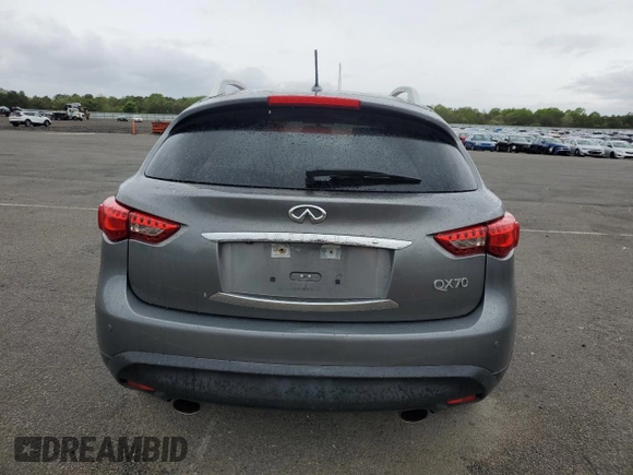 2017 Infiniti QX70 z VIN JN8CS1MW6HM414016, wystawiony jako Copart lot #57485265 z przebiegiem 102 017 mil mil oraz Szkoda całkowita • Salvage title. Historia ofert i sprzedaży dostępna na DreamBid. Obrazek 6.