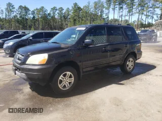 2004 Honda Pilot EX with VIN 2HKYF184X4H505843, listed as a Copart auction lot 50374245 with 237,863 mi miles and Salvage Title. Bid and sale history available at carsss.com. Image 1.