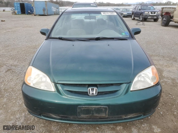 2001 Honda Civic EX with VIN 1HGEM22971L016148, listed as a Copart auction lot 46741305 with 193,345 mi miles and Clean Title. Bid and sale history available at carsss.com. Image 5.