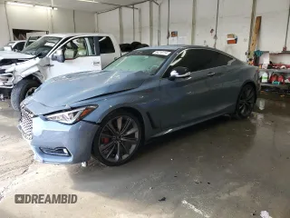 2022 Infiniti Q60 Red Sport 400 with VIN JN1FV7LL8NM680940, listed as a Copart auction lot 84216114 with 16,989 mi miles and Salvage title. Bid and sale history available at DreamBid. Image 1.
