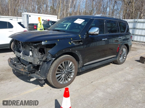 2021 Infiniti QX80 LUXE with VIN JN8AZ2AE0M9273915, listed as a IAAI auction lot 41800571 with 42,653 mi miles. Bid and sale history available at carsss.com. Image 18.