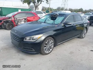 2016 Hyundai Genesis 3.8L with VIN KMHGN4JE7GU129448, listed as a IAAI auction lot 41456030 with 213,893 mi miles. Bid and sale history available at carsss.com. Image 21.