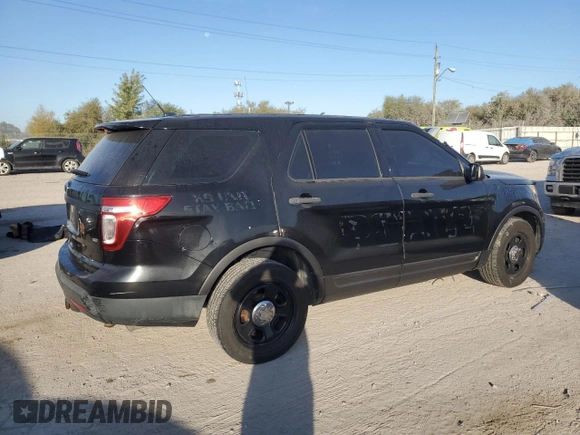 2014 Ford Utility Police Interceptor with VIN 1FM5K8AR9EGC08206, listed as a Copart auction lot 75735554 with 155,388 mi miles and Salvage Title. Bid and sale history available at carsss.com. Image 3.