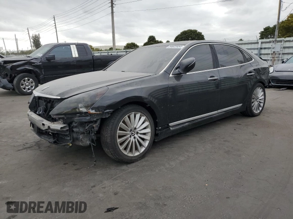 2016 Hyundai Equus Signature z VIN KMHGH4JH6GU103098, wystawiony jako Copart lot #84622454 z przebiegiem 107 573 mil mil oraz Czysty tytuł • Clean title. Historia ofert i sprzedaży dostępna na DreamBid. Obrazek 1.