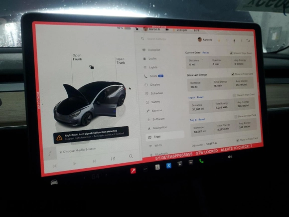 2023 Tesla Model 3 с VIN 5YJ3E1EA6PF655555, выставлен на аукционе Copart как лот 58616695 с пробегом 33 667 миль миль и Списание • Salvage title. История ставок и продаж доступна на DreamBid. Изображение 9.