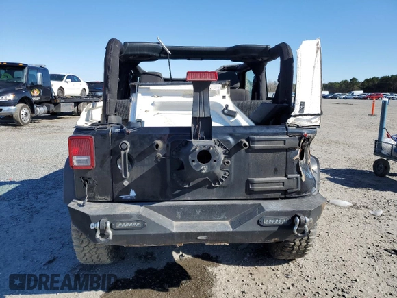 2012 Jeep Wrangler Sport with VIN 1C4AJWAG4CL227968, listed as a Copart auction lot 45925685 with 134,755 mi miles and Salvage title. Bid and sale history available at DreamBid. Image 6.