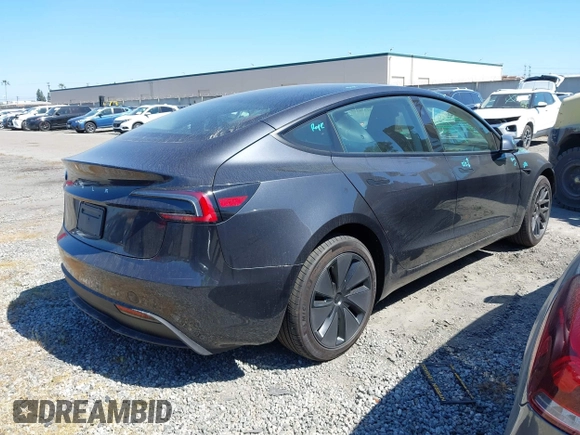 2025 Tesla Model 3 Long Range with VIN 5YJ3E1EA1SF884167, listed as a IAAI auction lot 41976320 with 3,146 mi miles and . Bid and sale history available at DreamBid. Image 4.