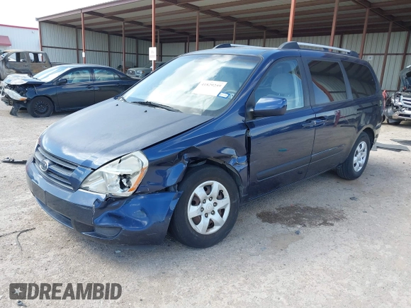 2007 Kia Sedona EX with VIN KNDMB233276191439, listed as a IAAI auction lot 41829259 with 146,147 mi miles. Bid and sale history available at carsss.com. Image 2.