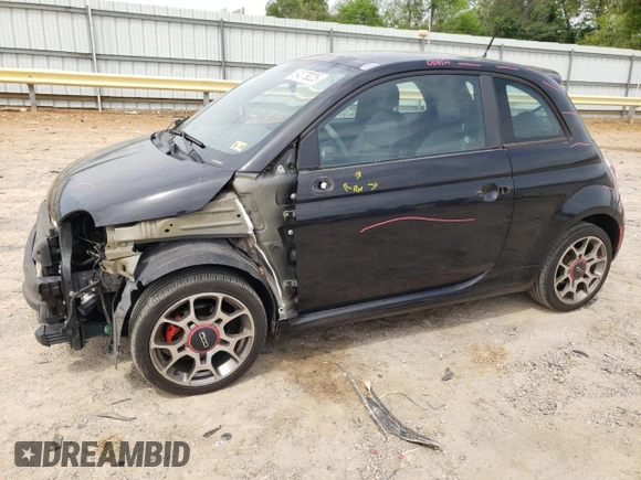2013 FIAT 500 Sport with VIN 3C3CFFBR1DT544580, listed as a Copart auction lot 54379225 with 95,457 mi miles and Salvage Title. Bid and sale history available at carsss.com. Image 1.