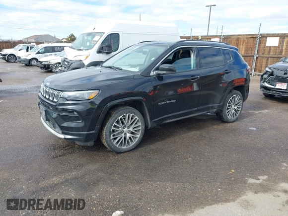2022 Jeep Compass (RED) Edition with VIN 3C4NJDCB6NT168629, listed as a IAAI auction lot 41636454 with 76,056 mi miles. Bid and sale history available at carsss.com. Image 18.