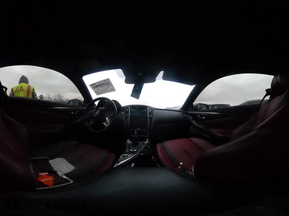 2021 Infiniti Q60 Red Sport 400 with VIN JN1FV7LL6MM560293, listed as a IAAI auction lot 41159901 with 38,172 mi miles and . Bid and sale history available at DreamBid. Image 17.