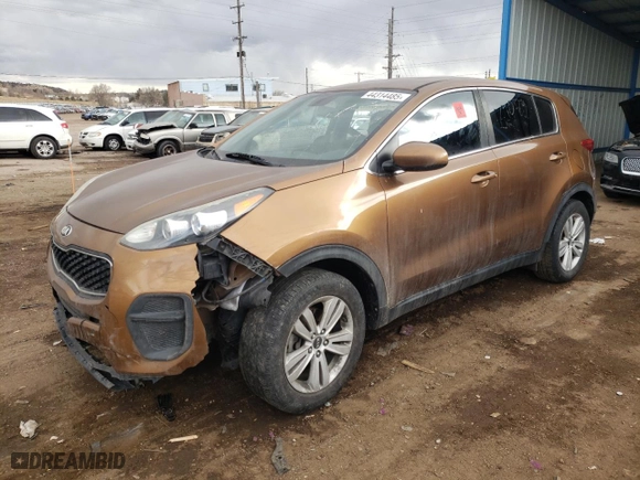 2018 Kia Sportage LX with VIN KNDPM3AC8J7350160, listed as a Copart auction lot 44314485 with 0 mi miles and Salvage Title. Bid and sale history available at carsss.com. Image 1.
