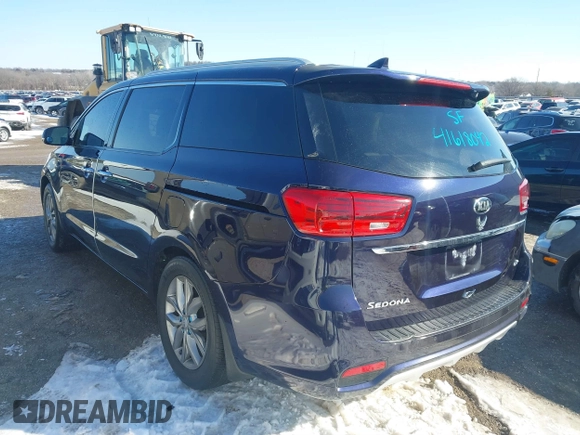2020 Kia Sedona EX with VIN KNDMC5C18L6615178, listed as a IAAI auction lot 41618042 with 42,283 mi miles. Bid and sale history available at carsss.com. Image 3.