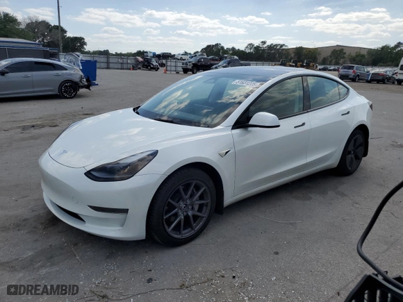 2023 Tesla Model 3 with VIN 5YJ3E1EA6PF580310, listed as a Copart auction lot 51631225 with 35,280 mi miles and Non Repairable. Bid and sale history available at carsss.com. Image 1.