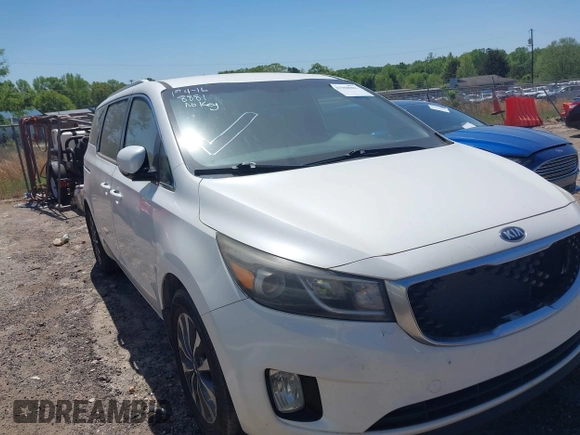 2015 Kia Sedona EX with VIN KNDMC5C14F6066311, listed as a IAAI auction lot 41968881 with 190,513 mi miles. Bid and sale history available at carsss.com. Image 1.