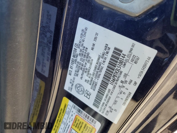 2020 Ford Mustang EcoBoost with VIN 1FA6P8TH3L5100144, listed as a Copart auction lot 52670225 with Not Provided miles and Salvage Title. Bid and sale history available at DreamBid. Image 12.