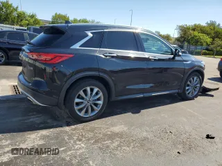 2021 Infiniti QX50 Essential с VIN 3PCAJ5CB3MF104596, выставлен на аукционе Copart как лот 56932595 с пробегом 39 058 миль миль и На запчасти • Non repairable. История ставок и продаж доступна на DreamBid. Изображение 3.