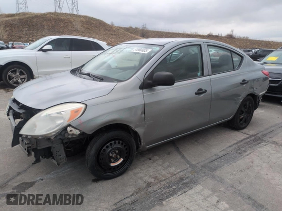 2014 Nissan Versa SV with VIN 3N1CN7AP1EL819809, listed as a Copart auction lot 51960405 with 144,859 mi miles and Salvage Title. Bid and sale history available at DreamBid. Image 1.