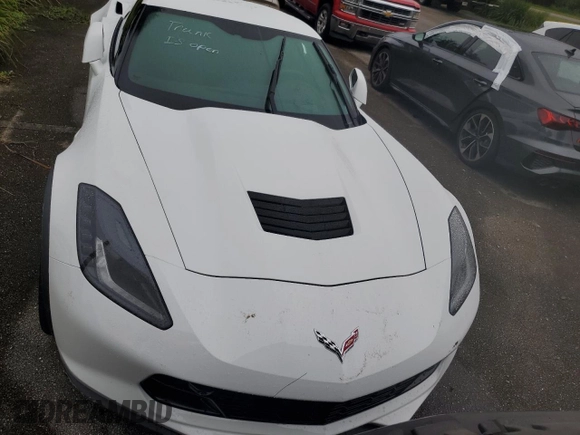 2017 Chevrolet Corvette Grand Sport 2LT with VIN 1G1YY2D77H5101557, listed as a Copart auction lot 74823244 with 0 mi miles and Salvage Title. Bid and sale history available at carsss.com. Image 5.
