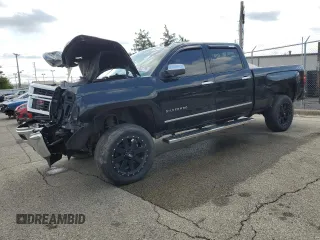 2014 Chevrolet Silverado 1500 LTZ with VIN 3GCUKSECXEG128579, listed as a Copart auction lot 47622795 with 146,172 mi miles and Salvage Title. Bid and sale history available at carsss.com. Image 1.