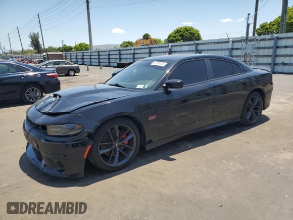 2019 Dodge Charger Scat Pack with VIN 2C3CDXGJ3KH740055, listed as a Copart auction lot 57780425 with 68,394 mi miles and Salvage Title. Bid and sale history available at DreamBid. Image 1.