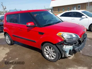 2012 Kia Soul + with VIN KNDJT2A63C7400592, listed as a IAAI auction lot 41836900 with 103,535 mi miles. Bid and sale history available at carsss.com. Image 1.