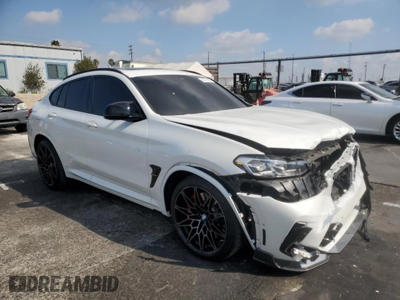 2022 BMW X4 M z VIN 5YM23EC01N9J82231, wystawiony jako Copart lot #43271695 z przebiegiem 20 715 mil mil oraz Szkody całkowita. Historia ofert i sprzedaży dostępna na DreamBid. Obrazek 4.