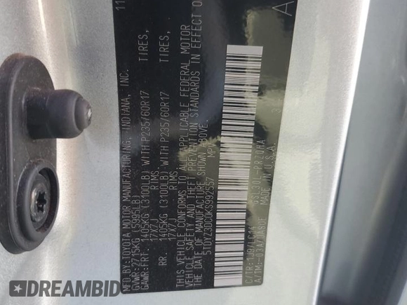 2019 Toyota Sienna XLE Auto Access Seat with VIN 5TDYZ3DC0KS992557, listed as a Copart auction lot 48962085 with 132,365 mi miles and Salvage Title. Bid and sale history available at carsss.com. Image 15.