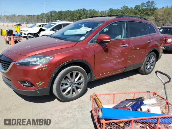 2015 Mazda CX-9 Grand Touring with VIN JM3TB2DA3F0449999, listed as a Copart auction lot 50069875 with 54,228 mi miles and Salvage Title. Bid and sale history available at DreamBid. Image 1.