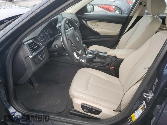 2015 BMW 3 Series 328i xDrive with VIN WBA3B5C59FF963090, listed as a Copart auction lot 62579735 with 53,400 mi miles and Salvage title. Bid and sale history available at DreamBid. Image 7.