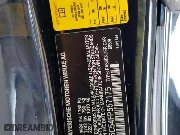 2015 BMW Z4 sDrive28i with VIN WBALL5C54FP557175, listed as a Copart auction lot 48906195 with 28,275 mi miles and Salvage Title. Bid and sale history available at carsss.com. Image 12.