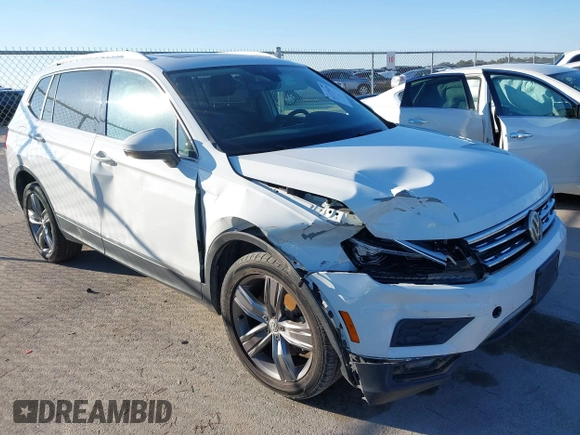 2018 Volkswagen Tiguan SEL Premium with VIN 3VV5B7AX2JM202908, listed as a IAAI auction lot 41137619 with 84,323 mi miles and . Bid and sale history available at DreamBid. Image 1.