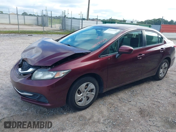 2015 Honda Civic Sedan LX with VIN 19XFB2F52FE059814, listed as a IAAI auction lot 40413705 with 91,506 mi miles. Bid and sale history available at carsss.com. Image 17.