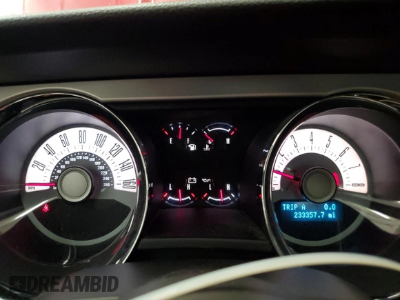 2011 Ford Mustang V6 with VIN 1ZVBP8AM0B5147717, listed as a Copart auction lot 65733365 with 233,357 mi miles and Salvage title. Bid and sale history available at DreamBid. Image 9.