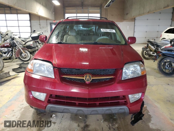 2002 Acura MDX Touring Pkg with VIN 2HNYD18652H545190, listed as a Copart auction lot 87021484 with 0 mi miles and Salvage Title. Bid and sale history available at carsss.com. Image 5.