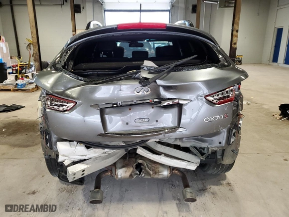 2015 Infiniti QX70 with VIN JN8CS1MW2FM483363, listed as a Copart auction lot 56015284 with 0 mi miles. Bid and sale history available at carsss.com. Image 6.