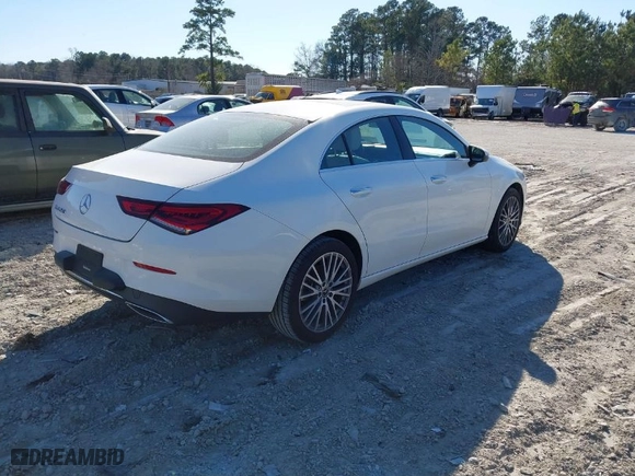 2022 Mercedes-Benz CLA with VIN W1K5J4GB8NN249535, listed as a IAAI auction lot 41717811 with 61,561 mi miles. Bid and sale history available at carsss.com. Image 4.