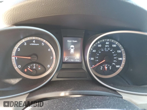 2013 Hyundai Santa Fe Sport with VIN 5XYZUDLB4DG057723, listed as a Copart auction lot 49212865 with 175,113 mi miles and Salvage Title. Bid and sale history available at carsss.com. Image 9.